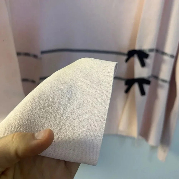 Alfani Womens Cardigan Preppy Chic Y2K Open Front Knit Bow Sweater Coquette Pink - Picture 8 of 10